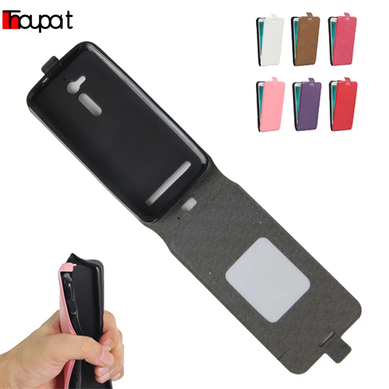 

Thouport For Asus ZenFone GO ZB500KL magnetic clasper Retro Silicone TPU Soft inside Cover Up Down Cases Flip For Asus ZB500KL