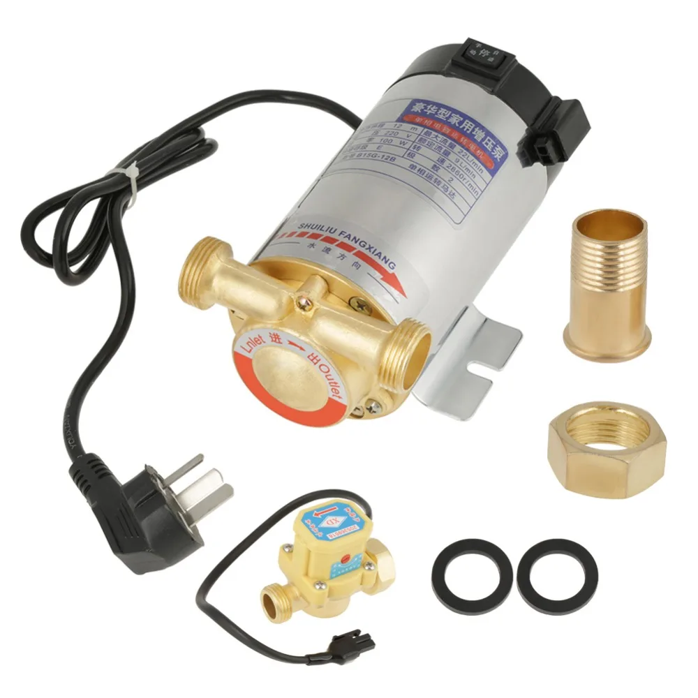 

Automatic Household Boost Water Pump Stainless Steel Auto Boost Pump for Tap Water Pipeline 220V 100W