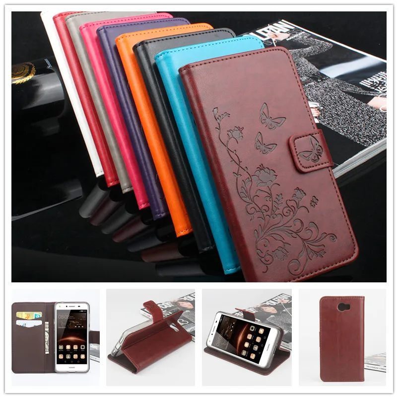

Huawei Y5 II Wallet Style Embossed Leather Case for Huawei Honor 5A LYO-L21 Russia Version 5.0 inch Flip Cover for Huawei Y5 2