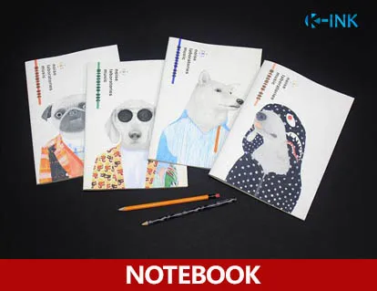 

Creative Cute Dog B5 Stitching Binding Notebook