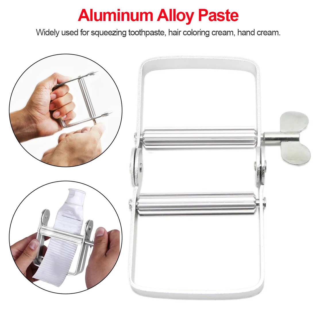 

Aluminum Tube Squeezer Toothpaste Dispenser Tube Squeezer Dispenser Tool Squeezing Hand Cream Toothpaste Hair Dyes Unguent
