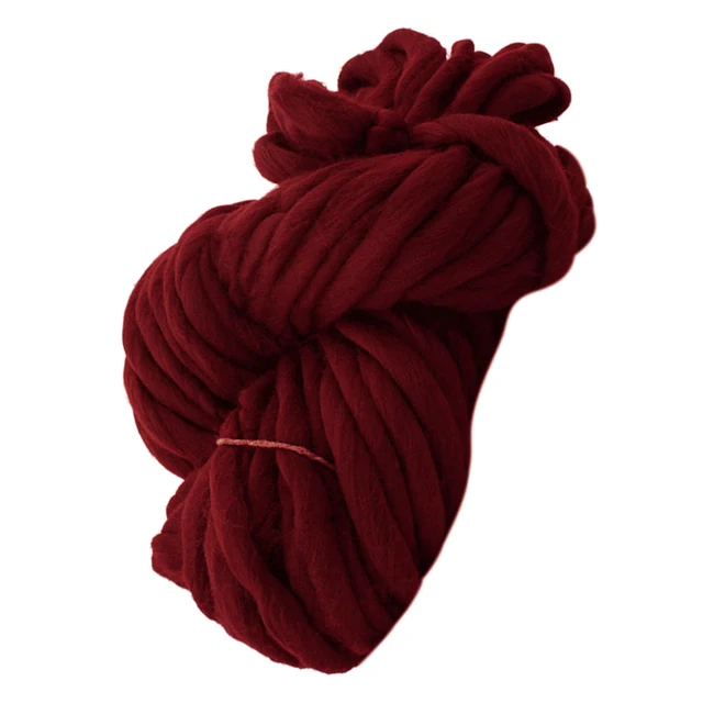 Hot Super Thick ply yarn Soft Wool Roving Bulky Big Yarns Spinning Hand Knitting Thread Crochet