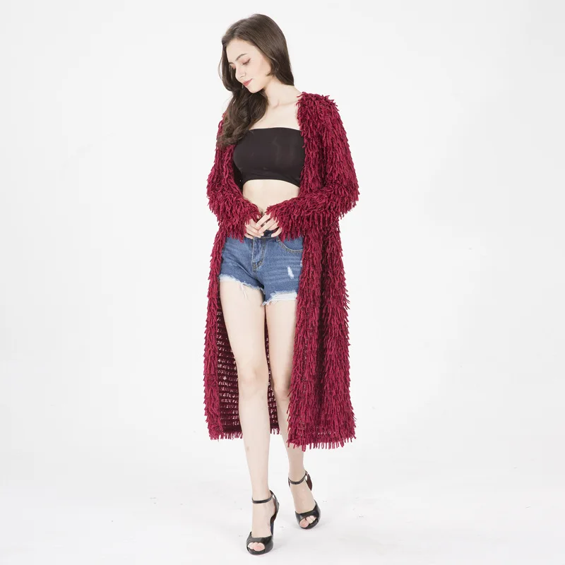 Kimono Cardigan Winter Warm Long Cardigan Women Sweater Knitted Pull Femme Hiver 2019 Korean Oversized Tassel Sweaters Black Red Kimono Cardigan Winter Warm Long Cardigan Women Sweater Knitted Pull Femme Hiver 2019 Korean Oversized Tassel Sweaters Black Red
