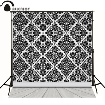 

Allenjoy photography backdrops pattern victorian interior black luxury elegant backgrounds for photo studio no creases phtocall