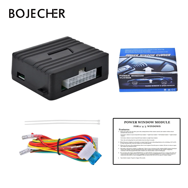 

2019 Universal Car Alarm Systems Car Window Roll up Closer for 4 Doors Auto Close Windows Car Alarm Module Protector