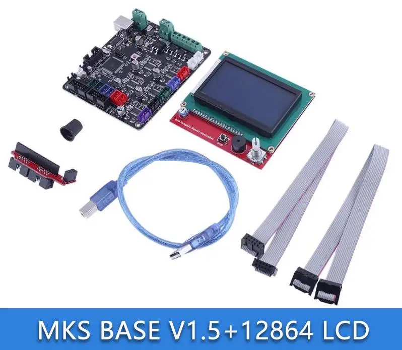 

3D printer motherboard MKS BASE V1.5 +12864LCD Control panel kitcom patible Ramps1.4