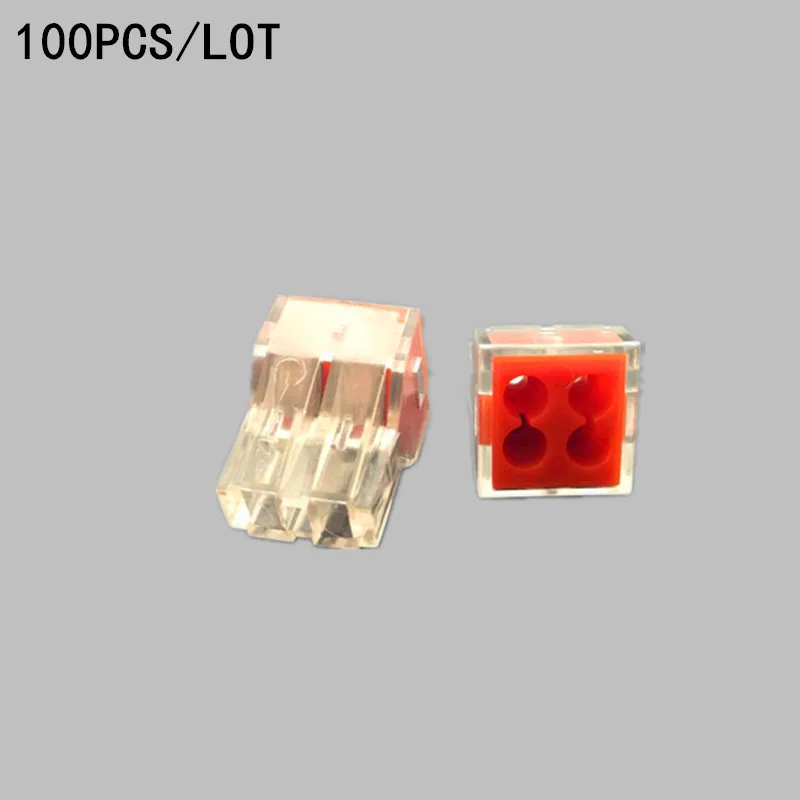 

PCT-104 100PCS/LOT Wago type 4 hole wire connector terminal row of wire connection terminal building PCT 104