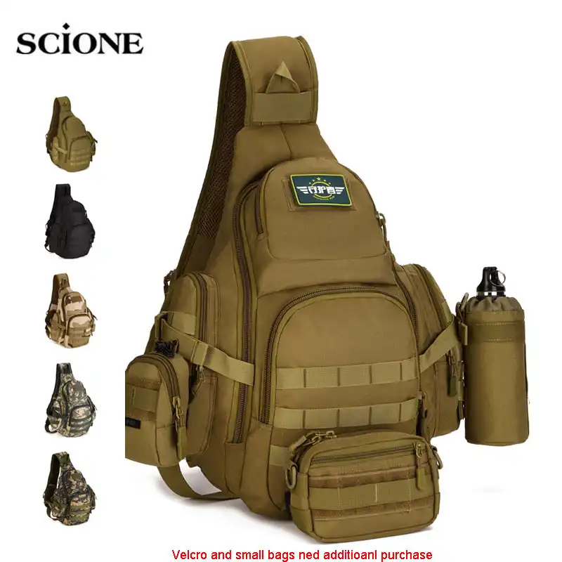 Molle Military Sling Bags Camping Backpacks Travel Bag Belt Single Shouder Assault Outdoor Sports Nylon Computer Xa575wa