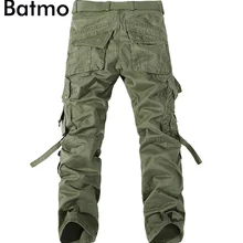 Batmo Новое поступление высокое качество хлопок много карманов армейский зеленый брюки карго мужские, мужские повседневные брюки 6 цветов плюс-размер 28-40