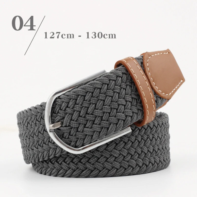 bullhide belts ZLD  Casual stretch woven belt Women's unisex Canvas elastic belts for women jeans  Modeling pin buckle belt 120-130CM men's belts Belts