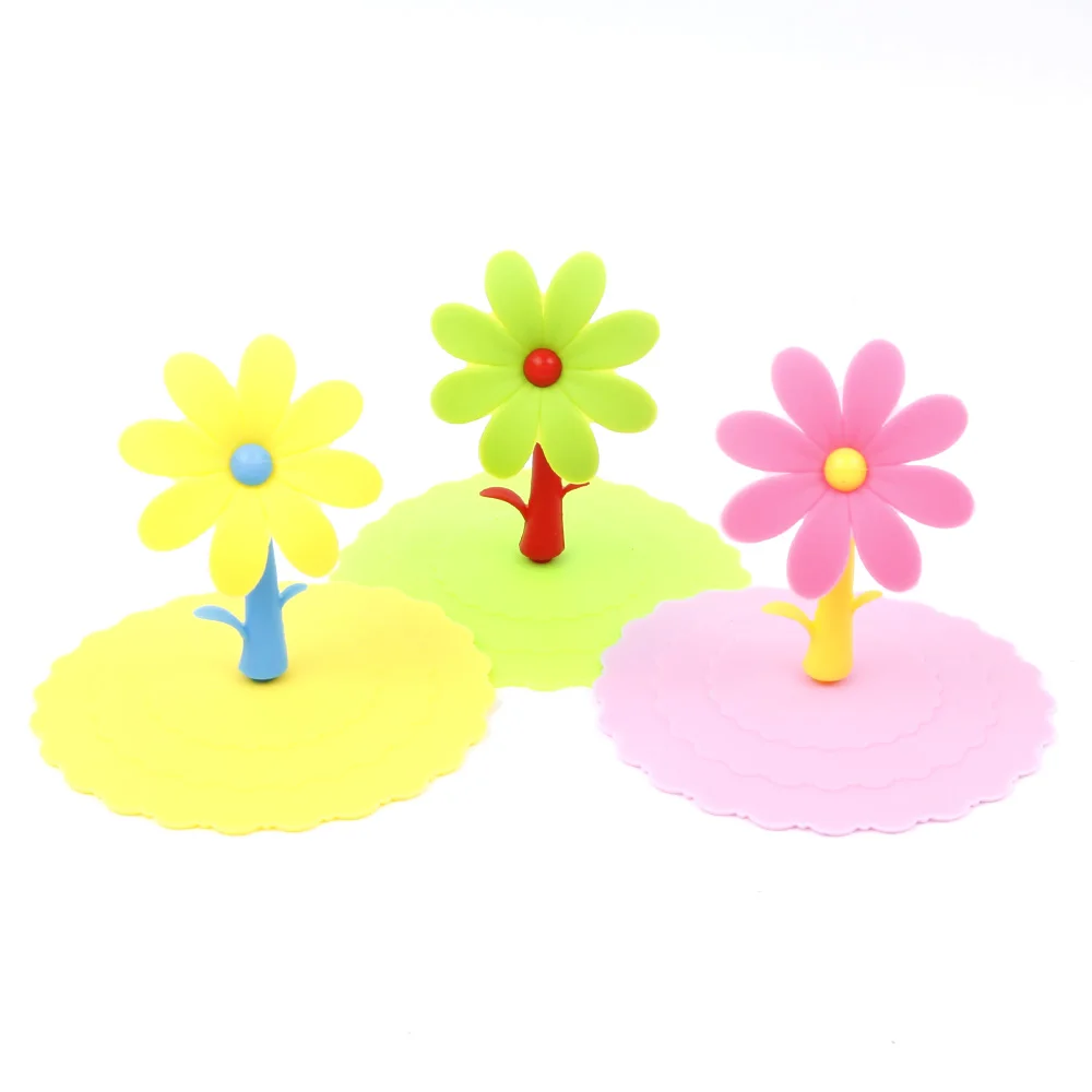 

1PC Cute Anti-dust Silicone Saplings Cup Cover Coffee Cup Suction Seal Lid Cap Silicone Airtight Love Spoon Novelty 2019 New
