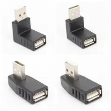 Левый/правый/ниже/выше угол 90 градусов USB 2,0 A мужской женский разъем адаптера для портативных ПК долговечность и стабильная производительность