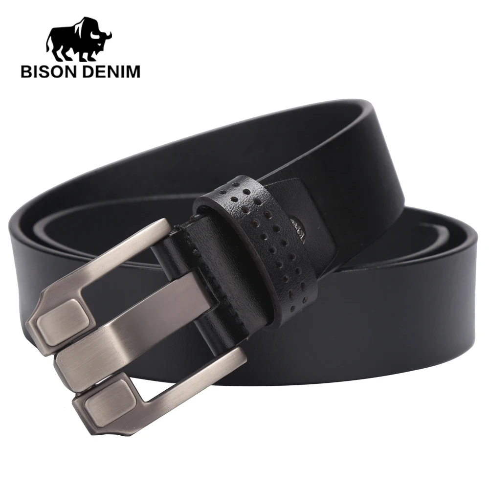 Buy BISON DENIM High Quality 100 belts men black