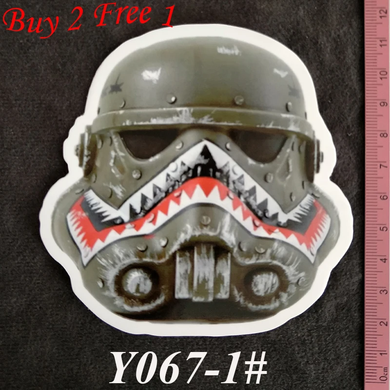 Y067 1 Star Wars helmet PVC Sticker Home Decor Fridge Styling Wall