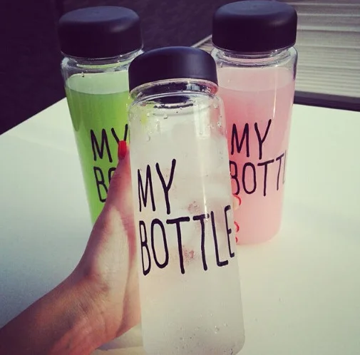 

500ml My bottle plastic accompanying cup lemonade juice and milk container household items water jug