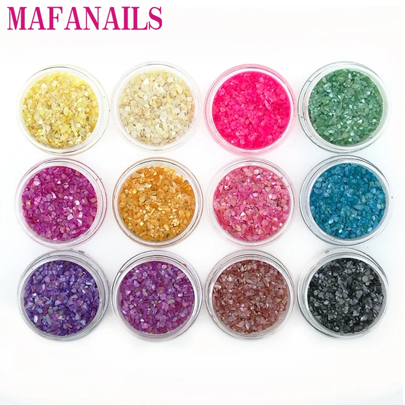 

12Colors Acrylic Irregular Shape Tiny Shell Fragments Powder For Epoxy Resin Molds Resin Jewelry Made Nail Art Glitter CFB0934T5