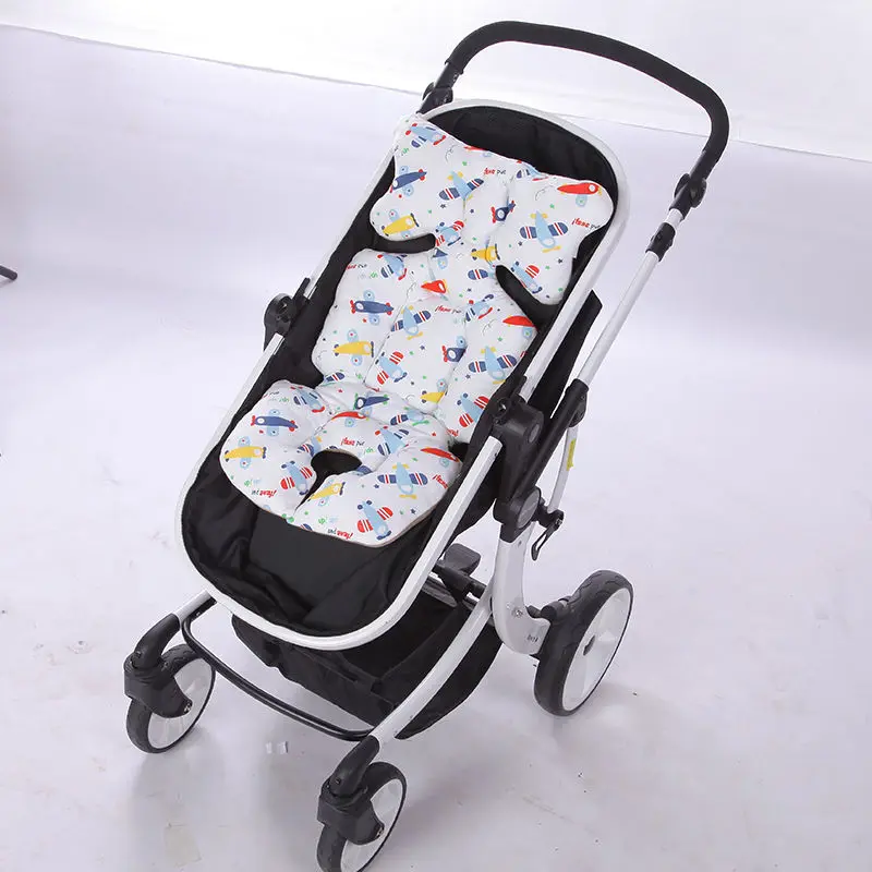 Cartoon Stroller Cushion Thicken Baby Stroller Accessories Seat Pad Pram Mattress Mat For Kids Pushchair Breathable Cotton Mats