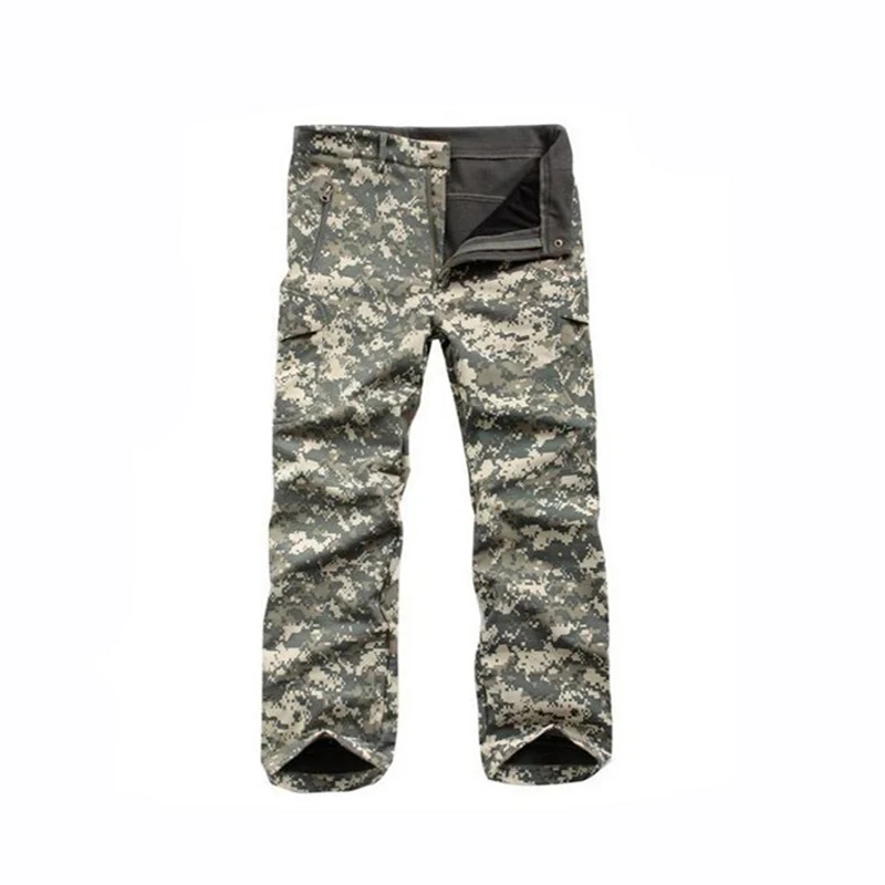Камуфляжные тактические штаны для мужчин, армейские военные армейские брюки, спортивные флисовые штаны для активного отдыха, альпинизма, туризма, кемпинга, охоты