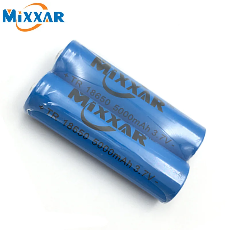 

ZK5 2pcs/Lot The strong light Mixxar flashlight rechargeable lithium battery 3.7V 18650 battery Li-ion accumulator 5000mAh