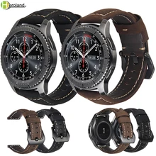 20 мм 22 мм кожаный ремешок для часов samsung gear S3 Classic Frontier S2 sport Galaxy 42/46 мм активный для huawei gt 2 браслет полосы