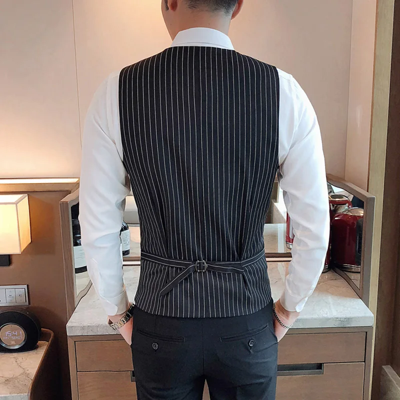 Новое поступление платье жилеты для Для мужчин Slim Fit Для мужчин s костюм жилет мужской жилет Homme Повседневное рукавов Формальное Бизнес Jacke