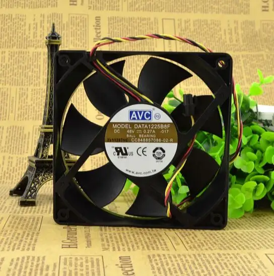 

Genuine AVC DATA1225B8F 120*120*25 48V 0.27A 12CM 3 wire switch fan