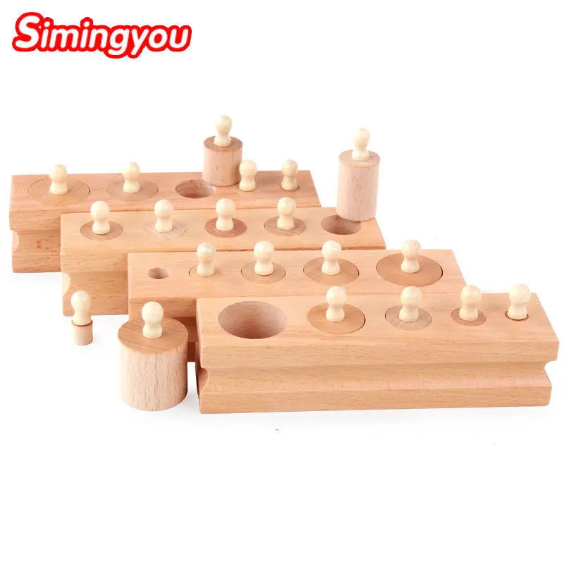 

Simingyou Wood Toys Puzzle Math Game Cylinder Exercise Thinking Shape Pairing Educational Toys A50-02 Drop Shipping