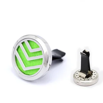 

2017 DIY Fashion Jewelry 30mm Stainless Steel Superposition V Car Air Aromatherapy/Essential Oil Diffuser Perfume Locket Clip