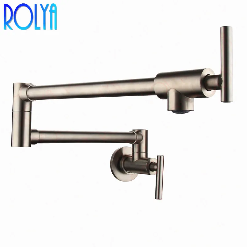 Rolya Brass Single Cold Pot Filler Kitchen Faucets Wall Mounted