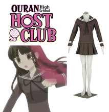 Envío Libre Niñas Uniforme Escolar de Marinero Anime Ouran High School Host Club Cosplay