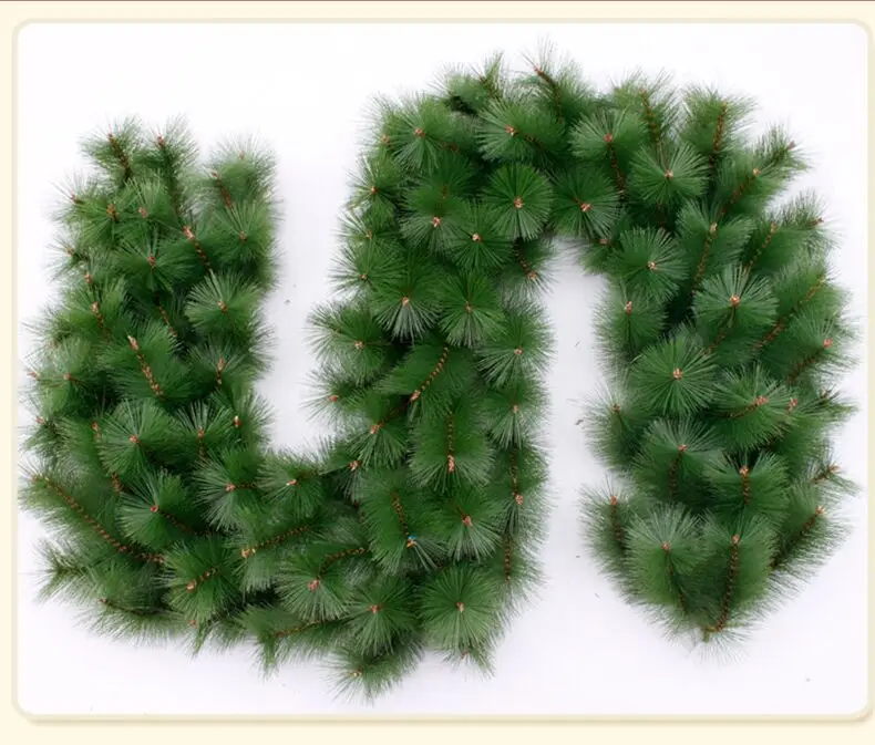 2.7m Christmas garland green pine needle decoration Christmas ornaments Christmas decorations for home MAT PET free shipping