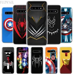 Роскошные Marvel Comics чехол для телефона с логотипом для samsung Galaxy S10e S10 плюс S7 S8 S9 Plus Note 8 9 M10 M20 M30 жесткий чехол Coque