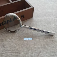10X70 мм Европейский Стиль увеличительное ювелира Лупа очки ручные карманные Портативный Лупа с линзой Френеля с регулируемой яркостью для объектива с металлической ручкой
