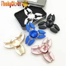 1 шт., металлический Спиннер-Спиннер, розовое золото, оранжевый, розовый, черный треугольник, Спиннеры для аутизма, помощи, фокусировки, тревога, Тре-Спиннер, Edc, детские игрушки