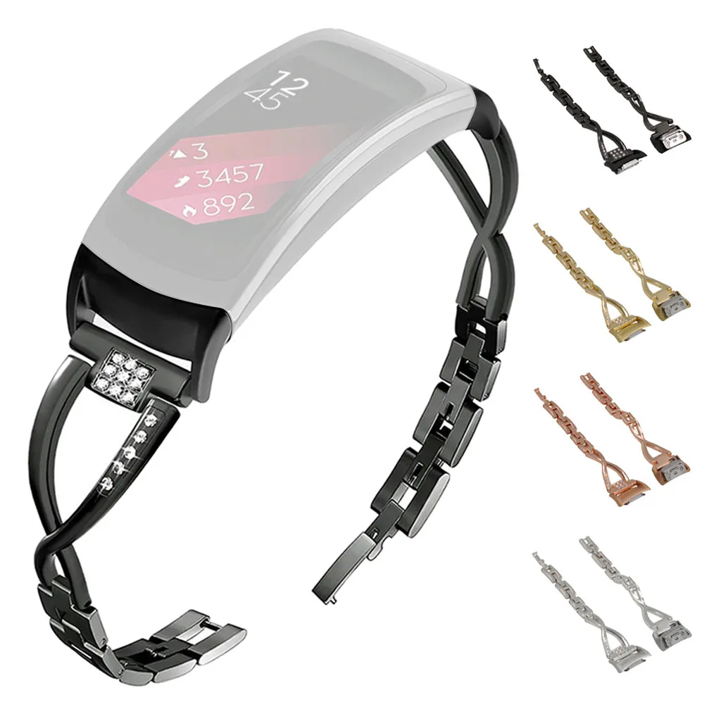 

for wearable devices Cross drill Bracelet Smart Watch Band Strap For Samsung Gear Fit 2/ Fit 2Pro for relogio inteligente