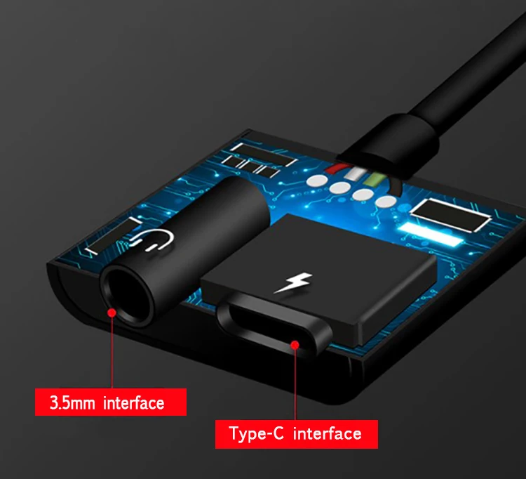 Адаптер для наушников для мобильных телефонов type C и 3,5 мм аудио разъем кабель RC1 2 в 1 Зарядка прослушивание конвертер для Xiaomi htc OnePlus
