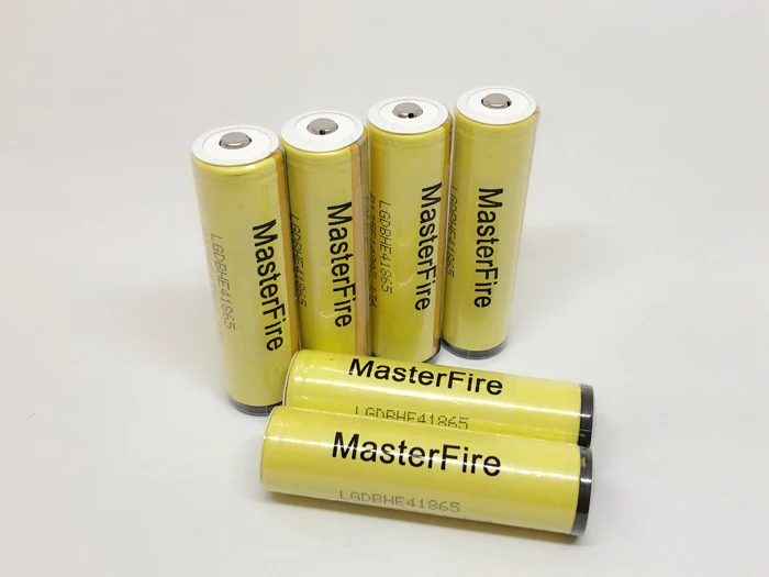 

MasterFire 8pcs/lot Protected LG LGDBHE41865 2500mAh HE4 Lithium Battery 18650 3.7V Batteries with PCB 20A discharge