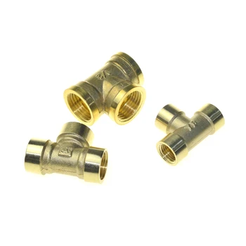 

Female T BSP Tee Length Connection Brass Pipe Adapter Coupler Connector 232psi+ BFT