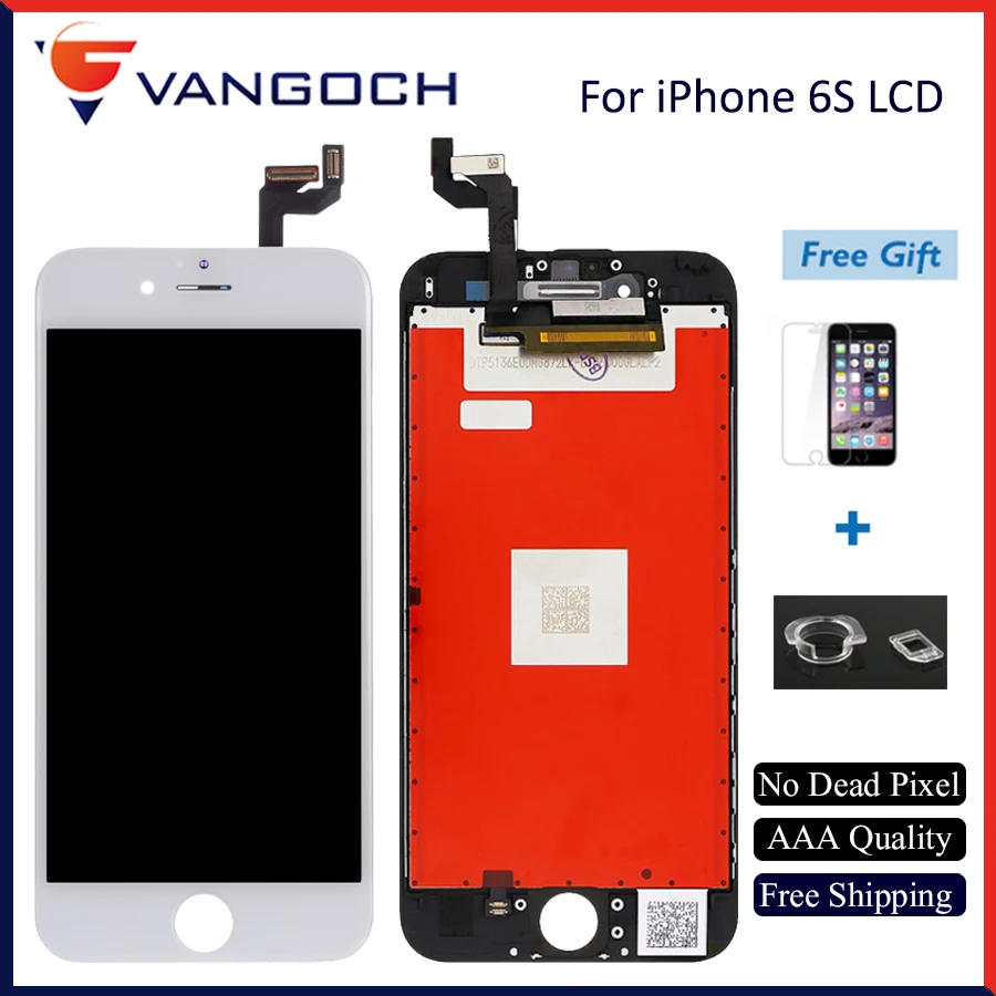 

5PCS/Lot Grade AAA No Dead Pixel Display for iPhone 6s LCD Part Glass Touch Panel Digitizer Assembly for iPhone 6s screen