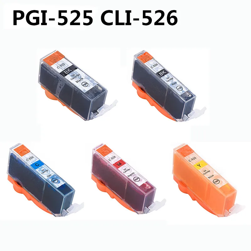 for Canon PGI-525 CLI-526 full Ink Cartridges Compatible for Canon Pixma MG6150 MG6250 MG5350 iX6550 MG5250 iP4850 iP4950 MG8150 replacement printer cartridges