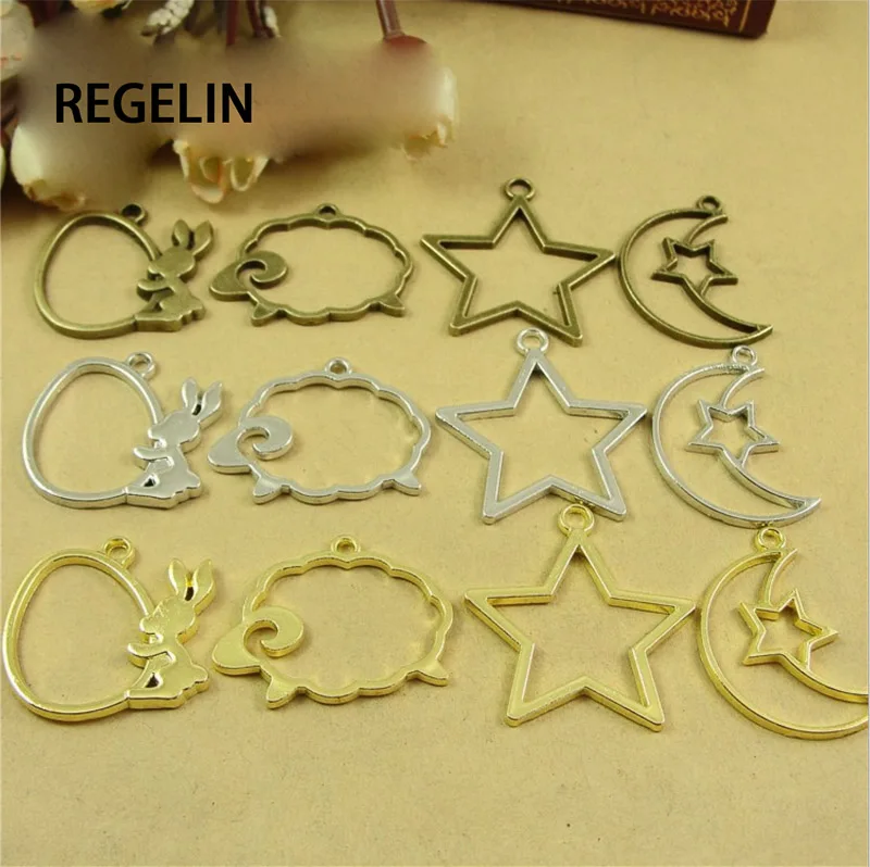 REGELIN 10 шт./лот подвеска в форме животных звезды из уф смолы Очаровательная