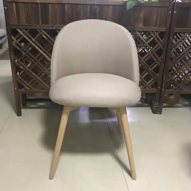 Us 86 29 17 Off Nordic Chair Solid Wood Fabric Simple Dining Chair Makeup Stool Subnet Red Back Home Study Desk Chair In Dining Chairs From