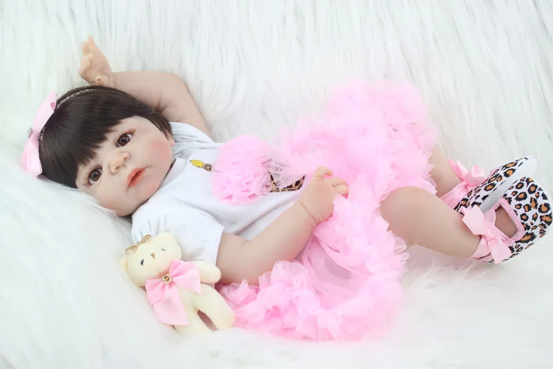 Реалистичная 55 см силиконовая кукла Reborn Baby Girl Lovely 22 &quotвиниловая для