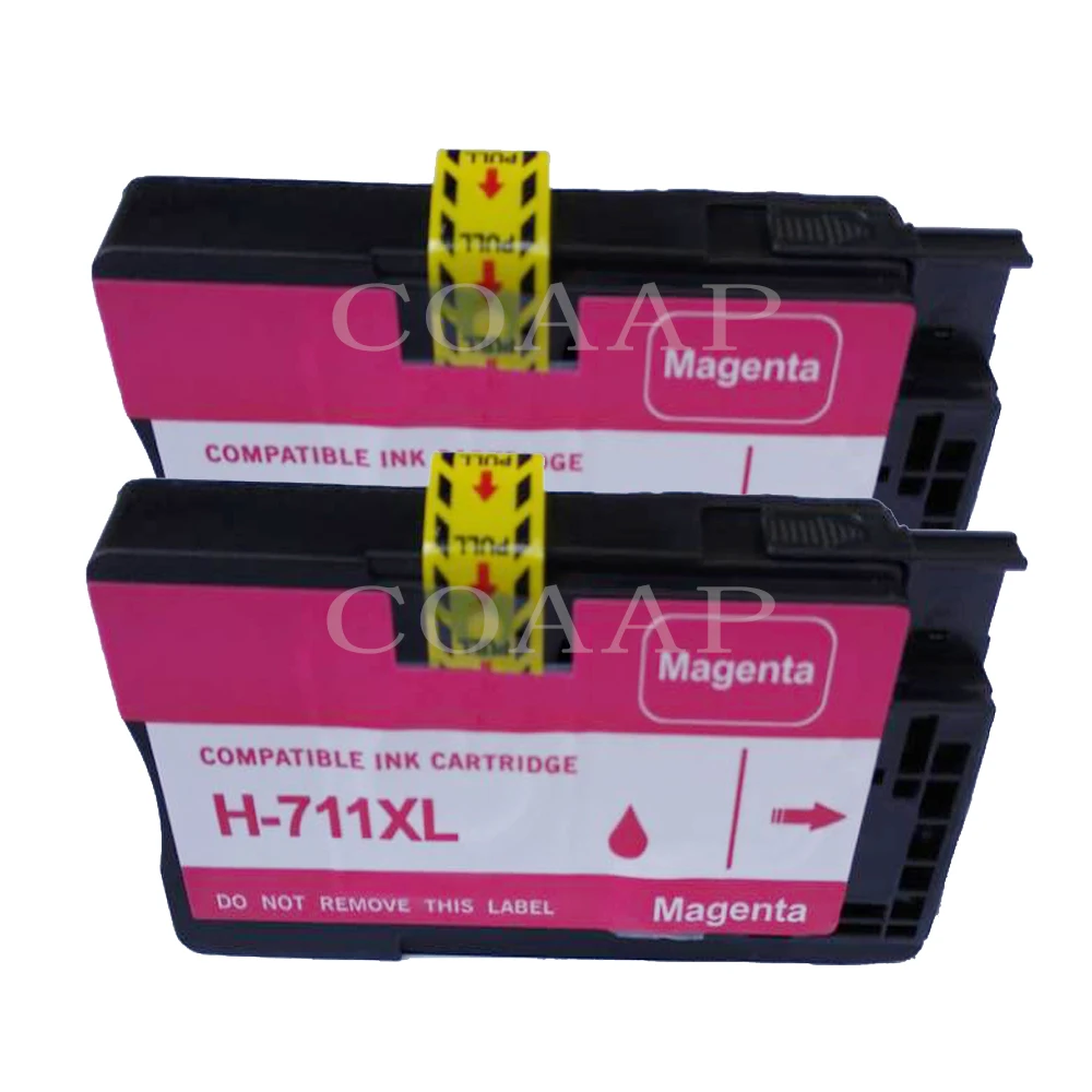 

2pcs Compatible hp 711 CZ131A Magenta Replacement Ink Cartridge for HP711 XL DesignJet T520 T120 inkjet Printer