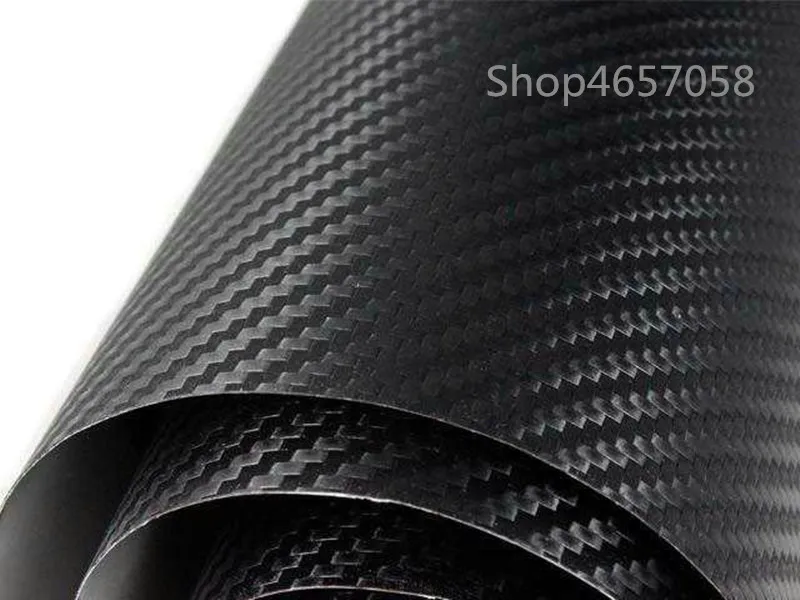 

50CMx127CM Self Adhesive Sticker Bubble Free 3D Black Carbon Fiber Vinyl For Car Wrap
