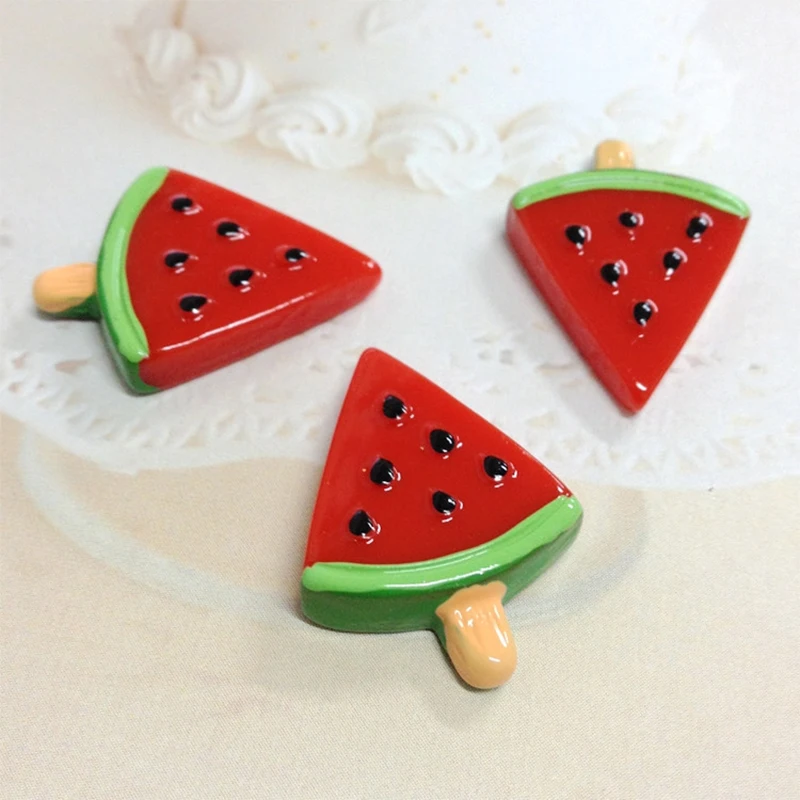 

10Pcs/Lot Watermelon Popsicle Slime DIY Accesorios Toy Slime Supplies Filler For Clear Fluffy Slime Gift Toy for Children Adult