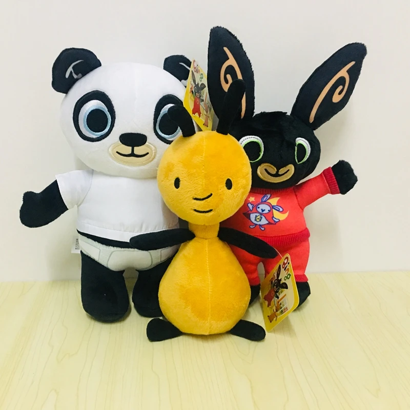 

3pcs/set Bing Bunny Rabbit Elephant Panda Ant Stuffed Animal Plush Soft toys for children Kids Christmas Gift Doll
