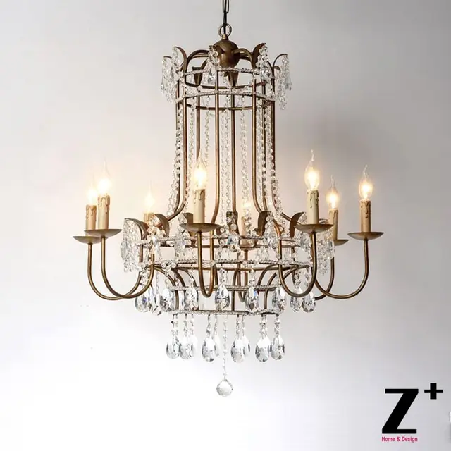 Luxury French Palais Vintage Gold Re K9 Crystal Candlestick Luxury French Palais Vintage Gold Re K9 Crystal Candlestick Chandelier Free