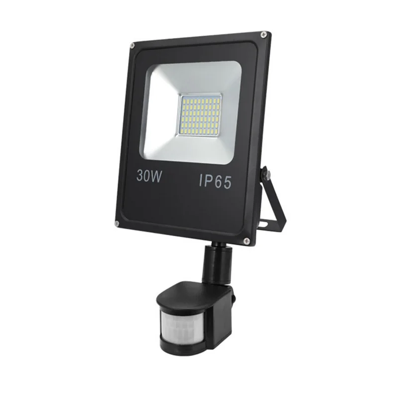 LED Flood lights 10W 20W 30W 50W Pir Motion sensor Outdoor Lighting Reflector Spot IP65 Floodlights Garden Wall Lamp AC110V 220V outdoor flood lights