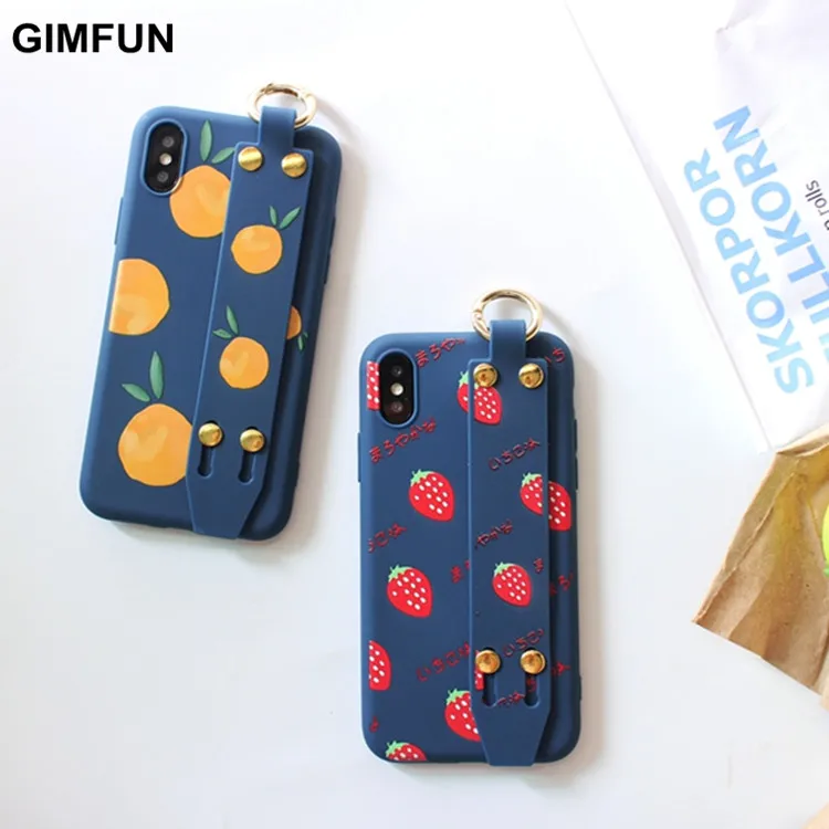 Gimfun Wristbands Fruit Print Case for Iphone XS Max XR X